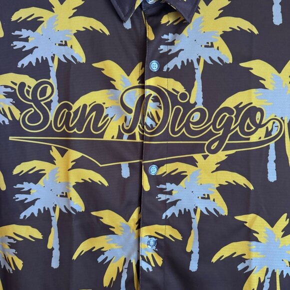 San Diego Hawaiian Shirt Mens Size 3XL Short Sleeve Button-Up XXXL SD - Picture 2 of 4